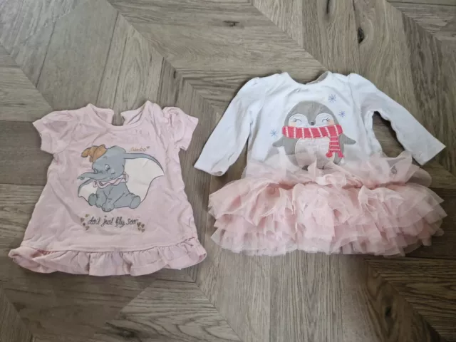 Baby Girls Small Bundle Of Autumn/Christmas Clothes Age 3-6 Mths By F&F George