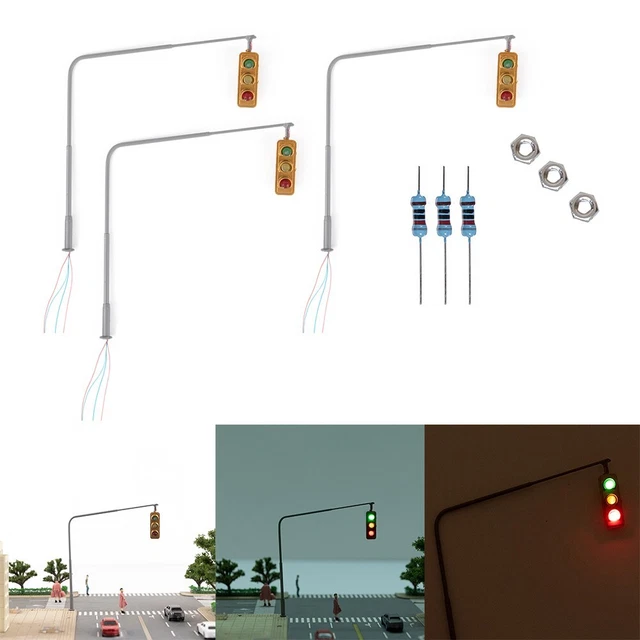 36 Lumières Signalisation LED Bicolore Échelle HO – Signaux Modélisme Ferroviaire Rouge Vert