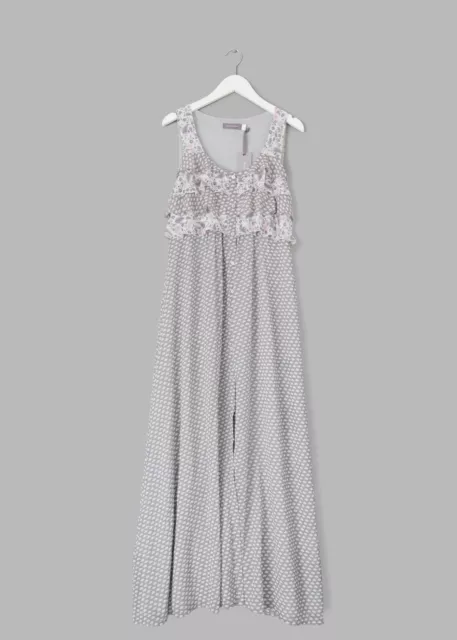 Mint Velvet Donna ' Celia & Lisa 'Stampa a Balze Maxi Abito -regno Unito 10-