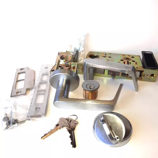 CAL-ROYAL Mortise Lock Grade 1 Entry Office Function NM8453 US26D Heavy Duty