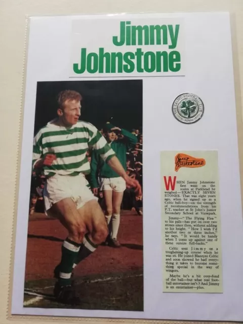 Jimmy Johnstone Celtic Lisbon Lions Legend Hand-Signed Photocard (2)