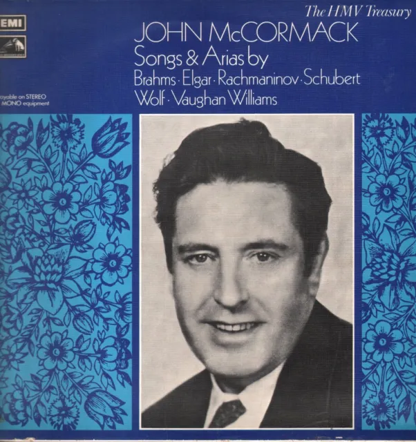 RHA6005 John McCormack Songs & Arias By Brahms / Egar / Rachmaninov LP vinyl UK