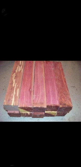 8 Bloques Giratorios De Cedro Rojo Oriental Torno Madera 2"" X 2"" X 11"" Horno Seco