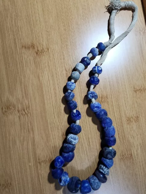Antique Transparent Blue Dutch Dogan Trade Beads