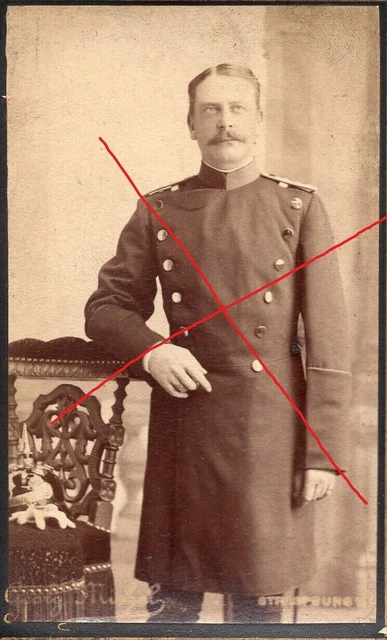 Strassburg i. Elsass, Offizier in Uniform, CDV, 1890er