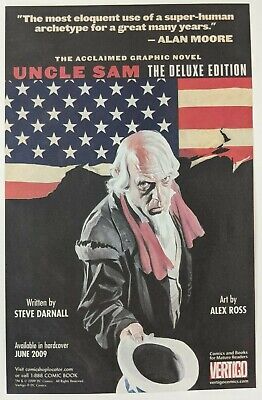 Uncle Sam Deluxe Edition Print Ad Comic Poster Art PROMO Official Alex Ross DC