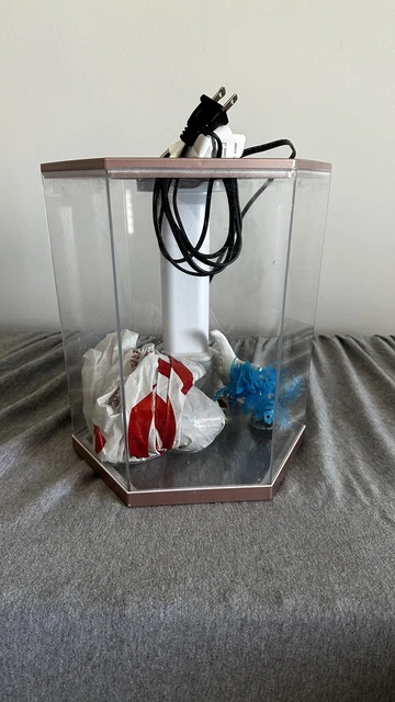 Top Fin Rose Gold Hexagon, 3 Gal, Filter, LED lights, Starter Fish Tank