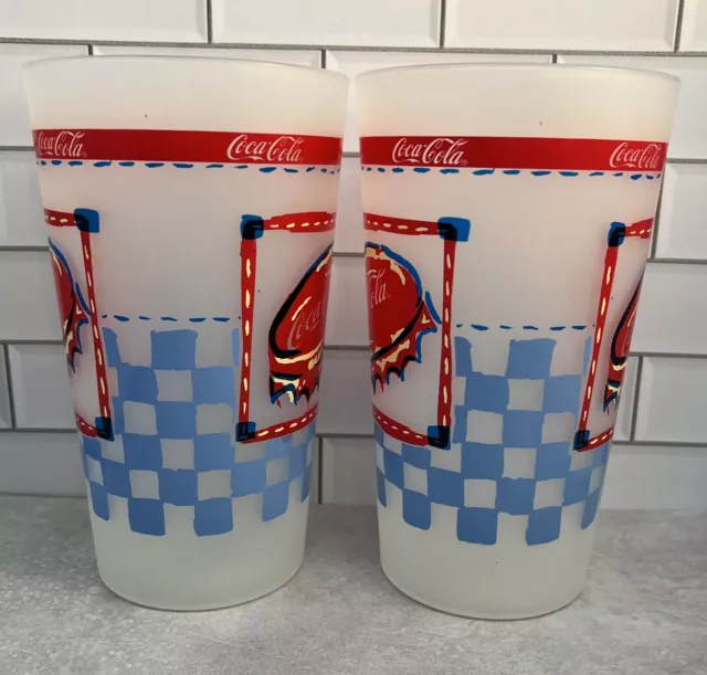 Coca Cola Pair Of 2001 PackerWare 30oz Flare Tumblers Made in USA 2