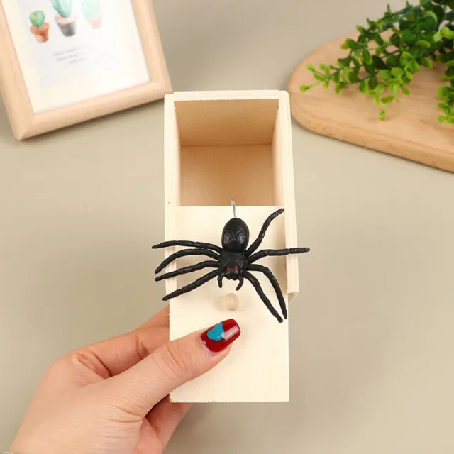 Spider Prank Scare Box Spider In A Box Prank Gifts Gag Pull Toy Joke Trick Bh