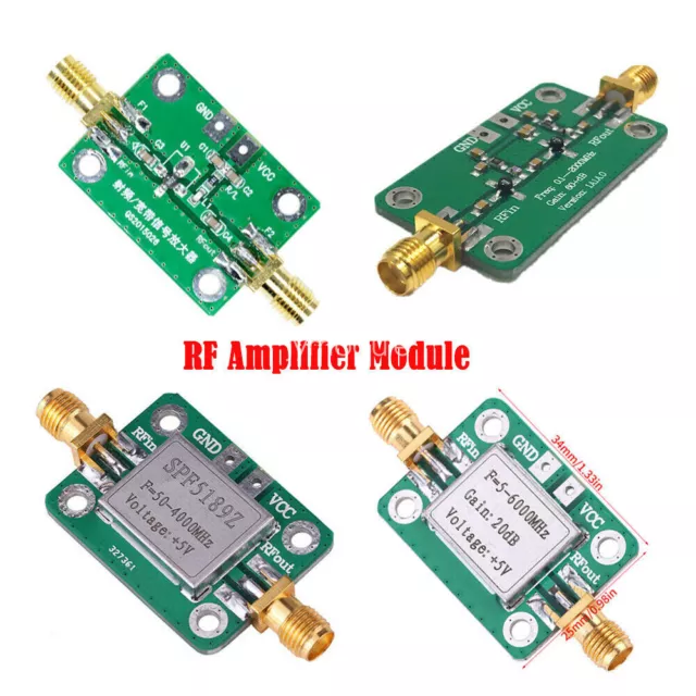 Signal Receiver Low Noise LNA Board Wide Broadband 0.6-60dB RF Amplifier Module