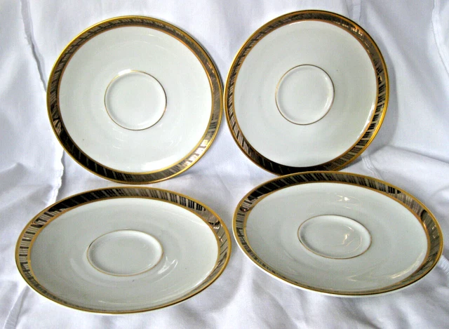 Rosenthal Raymond Loewy Porcelain Group of Four Saucers Desiree Pattern 3286