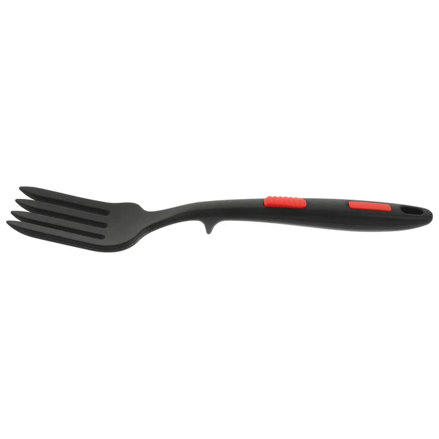 Tenedor de espagueti gel de sílice utensilios de cocina cable de silicona reutilizable negro