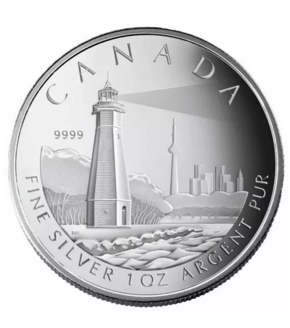 2005 Canada $20 Gibraltar Point  Lighthouse  .9999 Silver Coin With Coa - No Box