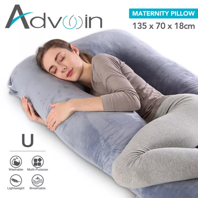 Pregnancy Pillow Maternity Full Body Support Nursing Sleeping Feeding Boyfriend