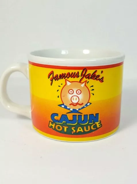 Famous Jakes Soup Cup Cajun Hot Sauce Mug Bay Island Over Sized Vintage