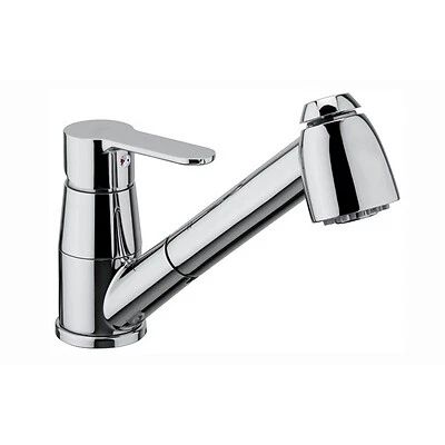 Miscelatore Monoc. Lavello Con Doccia Estraibile Linea Blu - Cromo