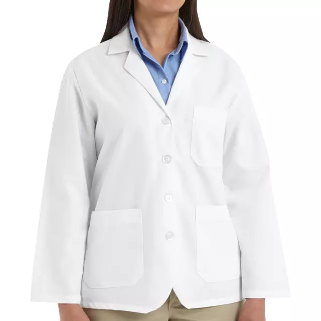 Red Kap Women's Lapel Counter White Lab Coat