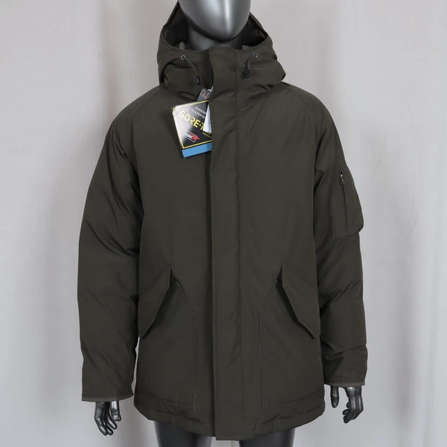 NANAMICA Men’s Gore Tex Down Coat In Khaki Green Size M