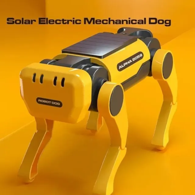 Solar Powered Electric Mechanical Dog Robot Science Technology Educational Toys