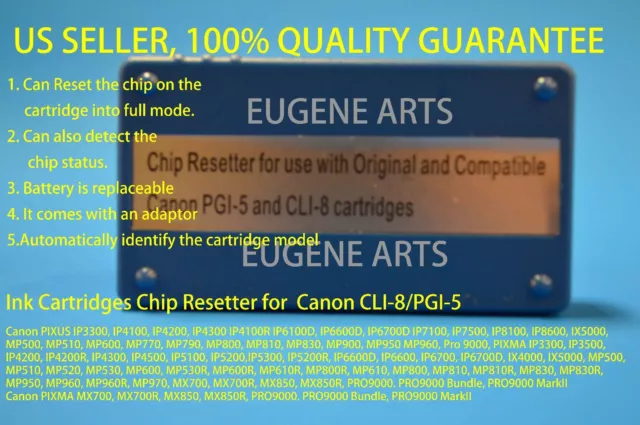Canon Ink Cartridge Chip Resetter CLI-8 PGI-5 PIXUS IP3300 IP4100 IP4200 IP4300