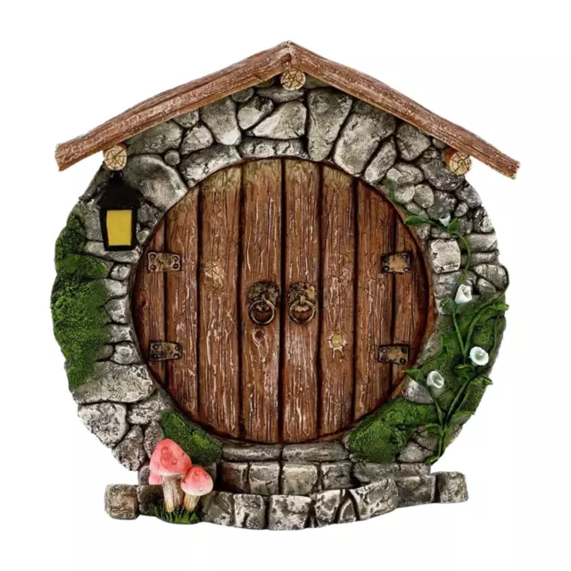 Miniature Fairy Door Hobbit Pixie Elf Tree Garden Gnome FAST Ornament Decor T4X7