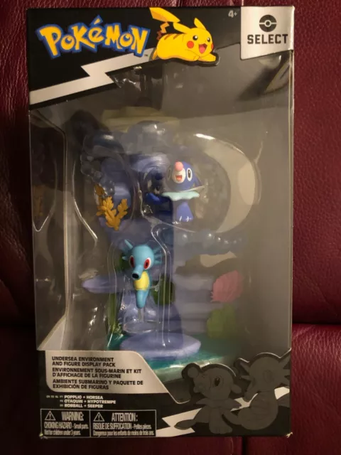 Pokemon Select Series Undersea Enviroment & Figures Horsea And Popplio New