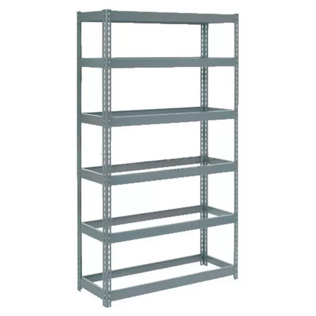 Boltless Extra Heavy Duty Shelving 48"W x 24"D x 72"H 6 Shelves No Deck