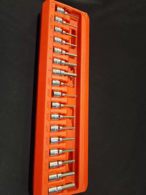 MAC Tools 17-PC. 1/4" Drive SAE and Metric Hex Driver Set #SMH17PT