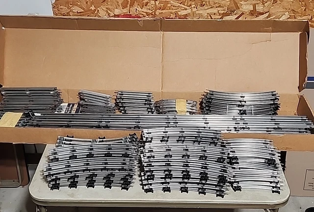 Huge Lot Of Lionel 3 Rail O-27  Gauge Standard Track Curves Straight 40" To  5"