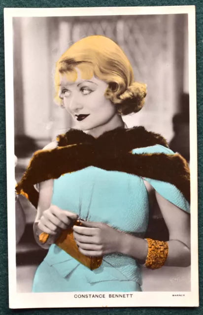 Constance Bennett, actress/film star RPPC, Colourgraph Series No. C 61a