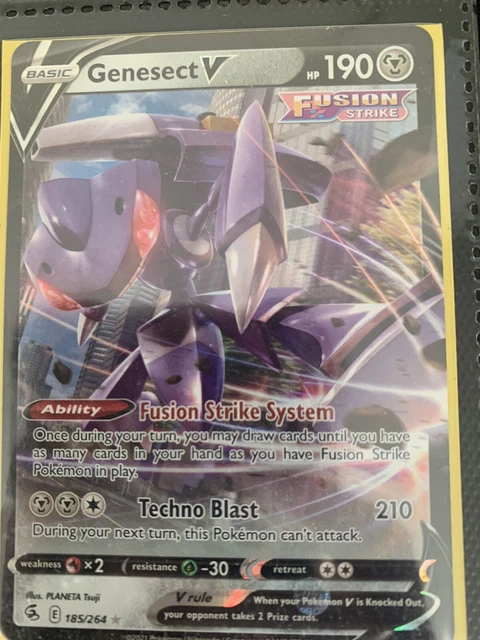 Genesect V 185/264 Fusion Strike Ultra Rare Holo Pokemon Card NM-M