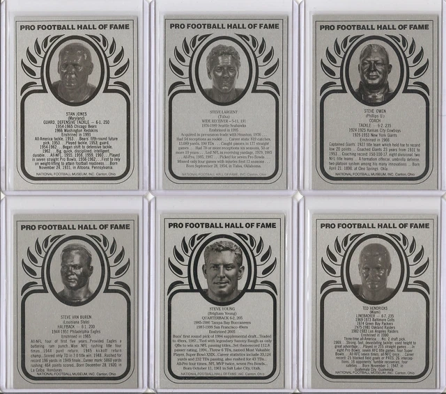 RARE STAN JONES Metallic Pro Football Hall of Fame Card Series 23 4.