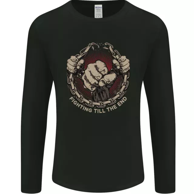 T-shirt da uomo Fighting Till the End MMA arti marziali