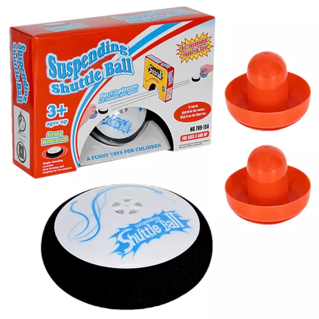 Air Hockey Pucks, Mini Electric Floating Hockey with 2 Air Hockey Strikers