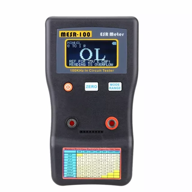 Circuit Capacitor Tester ESR Capacitance Meter Measuring Capacitance Resistance