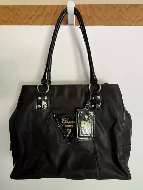 Guess Shoulder Strap Bag or Large Purse - Travel Carry On - Black