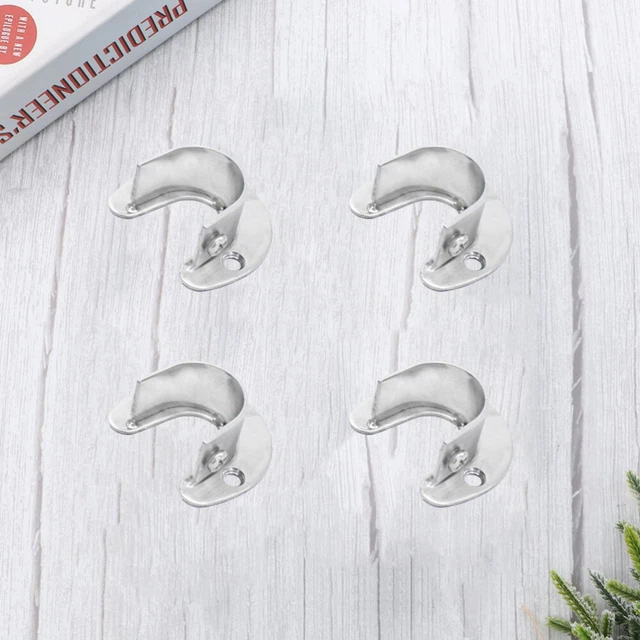 4 Pcs Schrankstange Mitte Kleiderstangenhalter Unterstützt Kleiderschrank