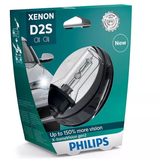 Philips D2S X-tremeVision gen2 HID Xenon Upgrade Gasbirne 85122XV2S1 einzeln