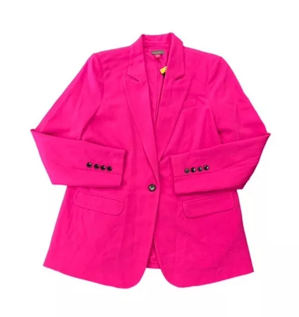 NWT Vince Camuto Women's Pink Peak Lapel One-Button Blazer - Size XL