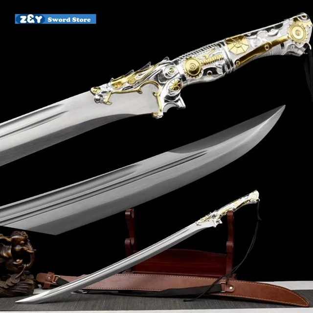 DRAGON SABER METAL Handle Broadsword WUSHU Manganese Steel Da Dao