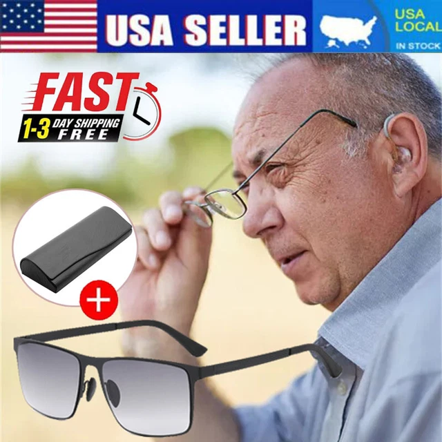 Photochromic Progressive Multifocal Reading Glasses 180° Rotatable -Sunglasses