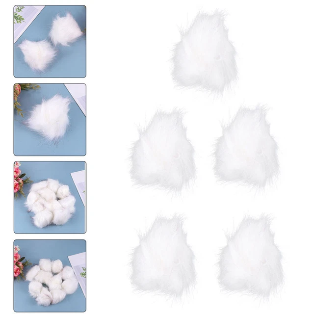 Pelo artificial bola de felpa piel de conejo puff adorno artesanía salvaje