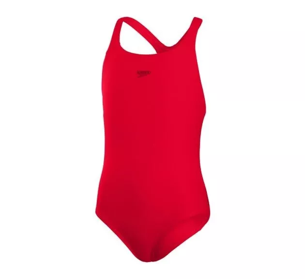 Traje de baño Speedo Junior Girls Eco Endurance+ Medalista Edad 7-8 Completamente Forrado Rojo