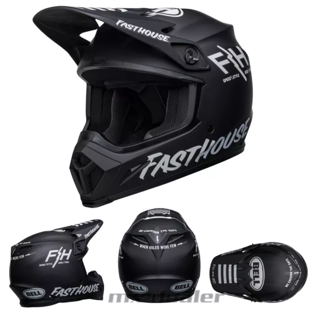 Bell Helmets MX-9 Casque Cross Fasthouse Mips MX Casque Noir Mat