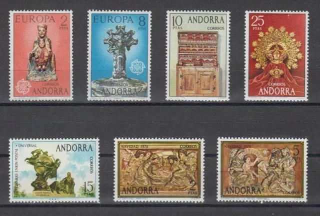 Andorra Española (1974) Año Completo Nuevo Mnh Spain - Edifil 89/95