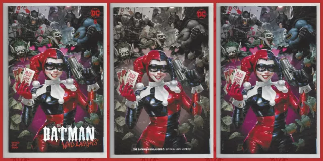 The Batman Who Laughs 5 Derrick Chew Harley Mad Love Homage Variant Set 2019 Nm