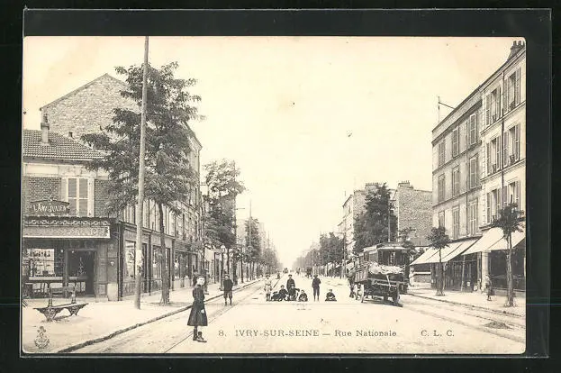 CPA Ivry-sur-Seine, Rue Nationale, street view