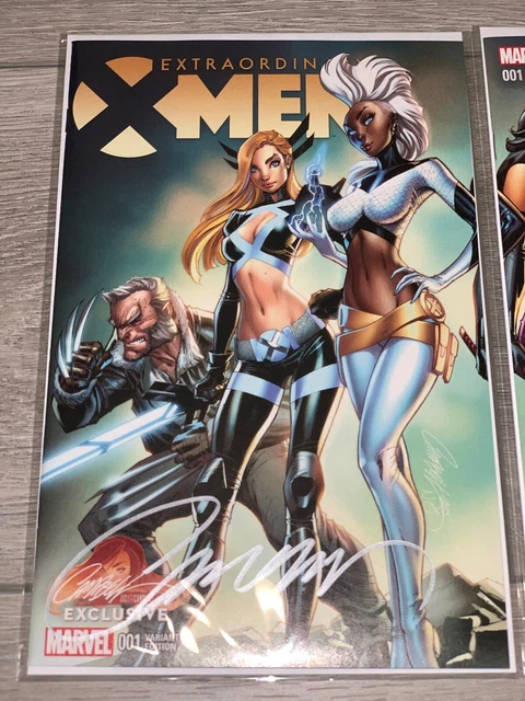 Extraordinary Uncanny X-men 1 (two books) J. Scott Campbell NM Signed COA sealed