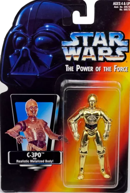 Protocollo C-3Po Droid Us Cartellino Rosso Star Wars Power Of The Force Collection Hasbro