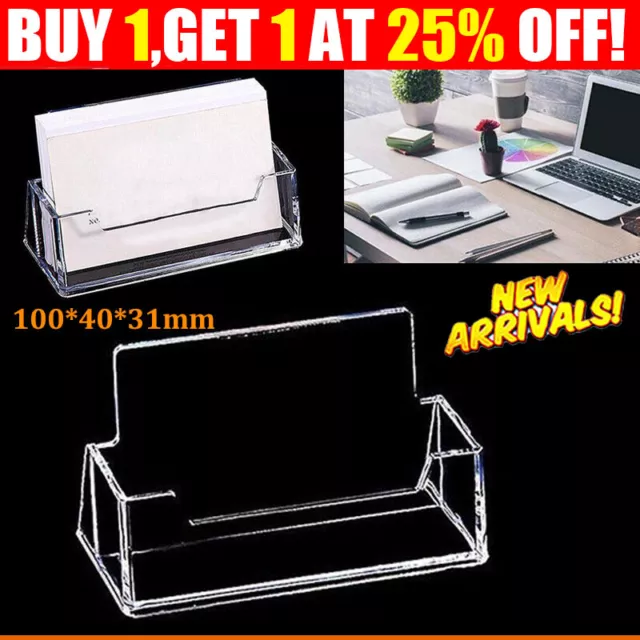 Clear Acrylic Landscape Business Card Holders Desktop Dispensers Display Stands